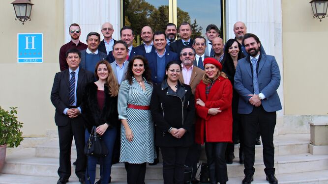 Algunos de los empresarios que serán miembros del futuro Rotary Club Jerez Corporate.