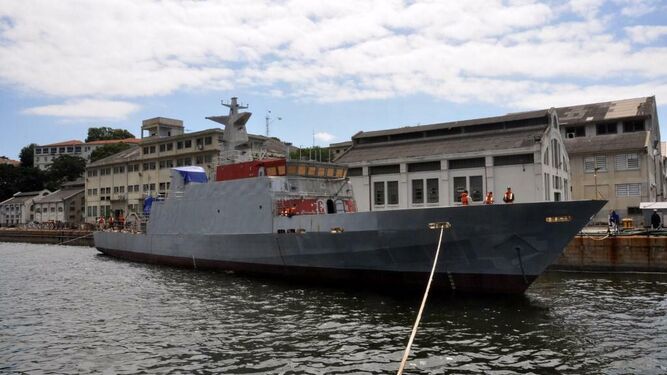 Uno de los patrulleros inacabados que terminará Ghenova para la Armada de Brasil.