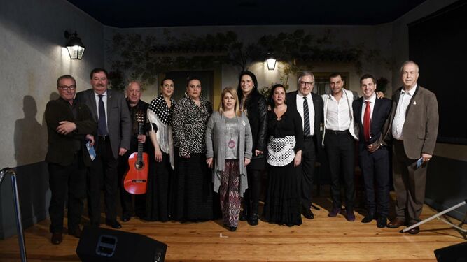 Un momento de la presentación de los eventos jerezanos en la peña flamenca 'Antonio Mairena'.