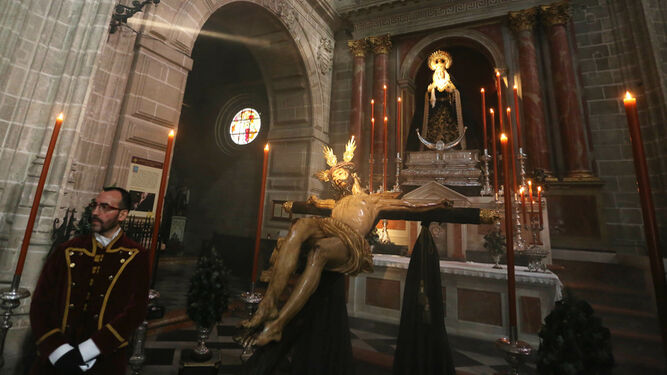 Imagen del Santo Crucifijo de la Salud en San Miguel el pasado MIércoles de Ceniza.