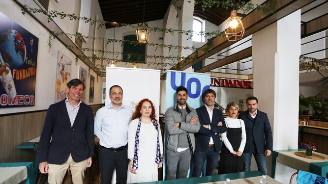 Participantes en este encuentro empresarial en Fundador: Miguel Sánchez-Cossío, Enric Serradell, Elvira García, Juan Diego Marín, Alfredo Charques, Raquel López y Javier Oliva.