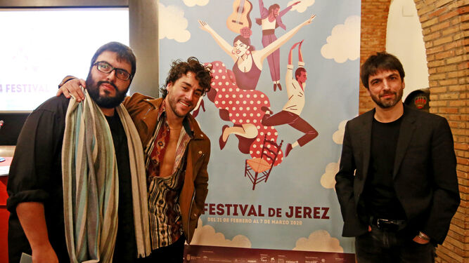 Rafael Estévez, Fernando Jiménez y Nani Paños, ayer en San Ginés.