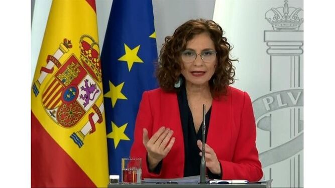María Jesús Montero comparece tras el consejo de ministros extraordinario.