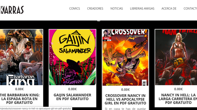 La editorial Karras ofrece de forma gratuita todo su catálogo de cómics.