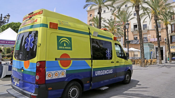 Imagen de una ambulancia de la empresa Digamar.