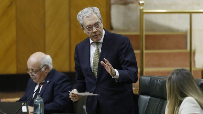 Rogelio Velasco, el pasado lunes en el Parlamento