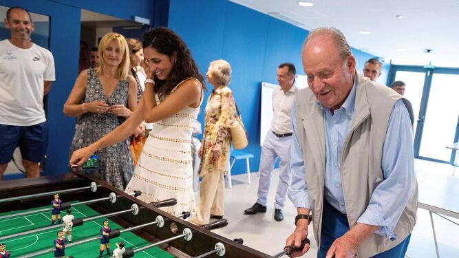 on Juan Carlos en una visita de carácter privado a la academia de tenis de Rafa Nadal en julio de 2019..