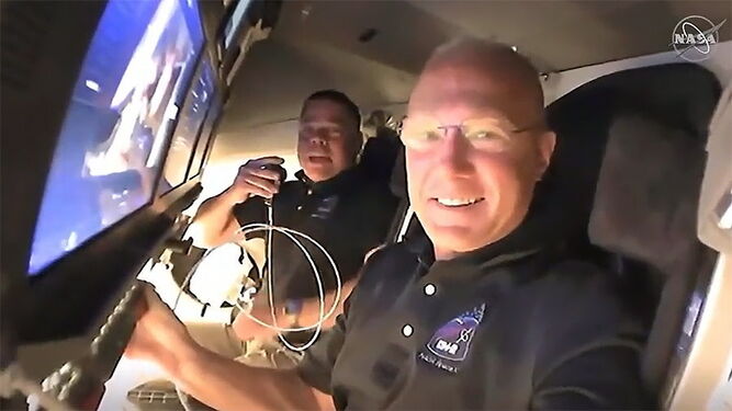 Los cosmonautas  Douglas Hurley y Bob Behnken.