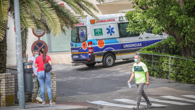 Una ambulancia en el Hospital