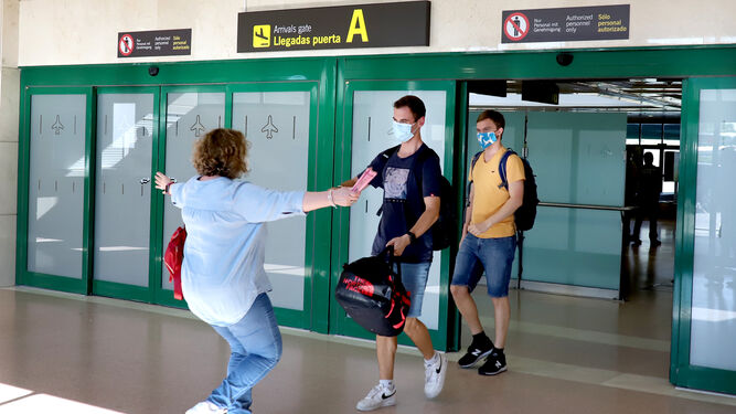 Llegada del primer vuelo de Ryanair desde Barcelona tras la pandemia
