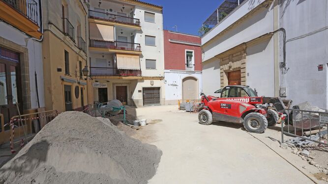 Obras en Jerez, cambio de pavimento en calles del centro