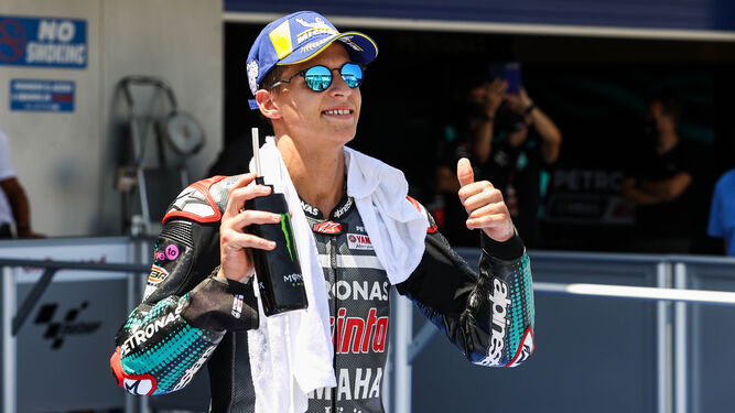 Fabio Quartararo, líder de MotoGP: 'pole', vuelta rápida y triunfo en el GP de Andalucía.