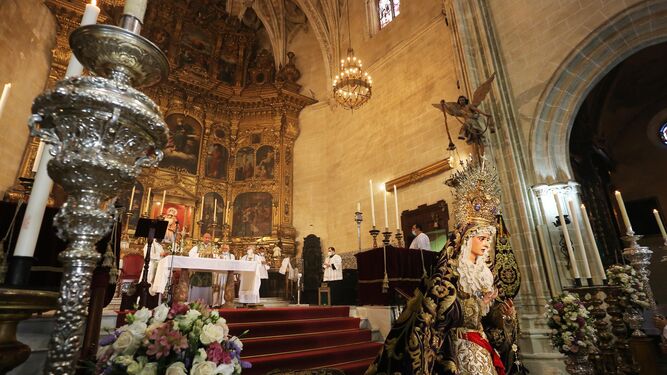 Misa en San marcos por el decreto de coronaci&oacute;n de la Virgen de La Estrella