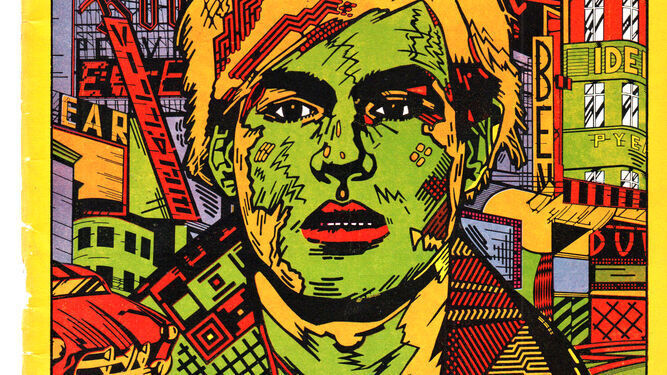 Warhol revisitado en la portada de 'Ozono' de enero de 1977.