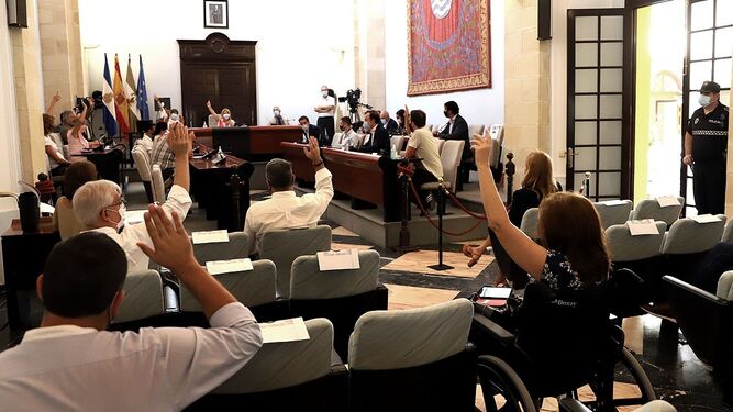 Una imagen del pleno del pasado 14 de septiembre en el que se aprobó el Presupuesto del Ayuntamiento.
