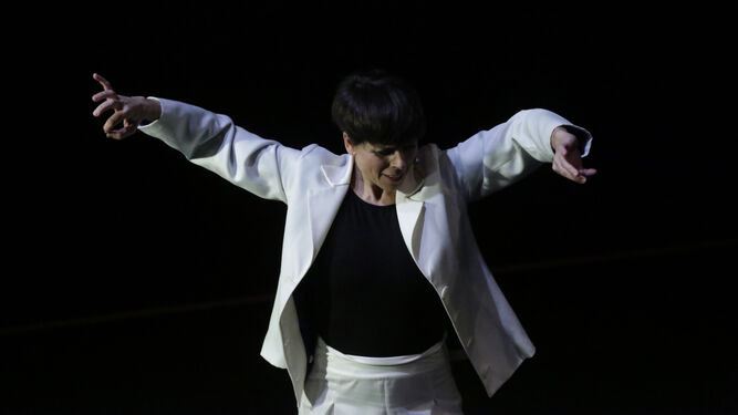 Leonor Leal durante el estreno de 'Loxa' en el Teatro Central.