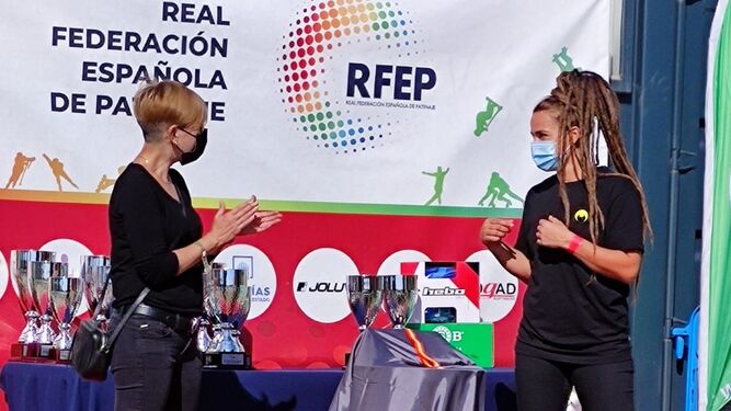 Emi Parejo, medalla de bronce en el Campeonato de España de Roller Freestyle.