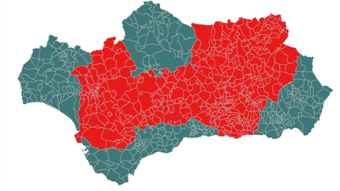 Listado completo de los municipios confinados en Andalucía
