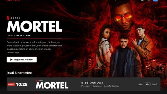 Portada del canal Direct como opción en Francia en el servicio de Netflix