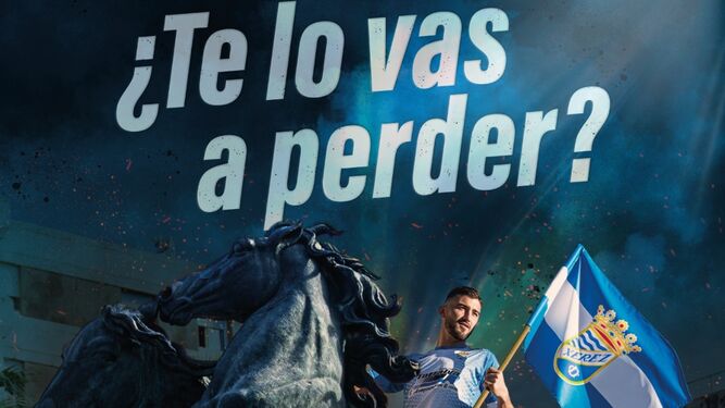 Detalle del cartel de la campaña de abonos del Xerez CD para la segunda vuelta.