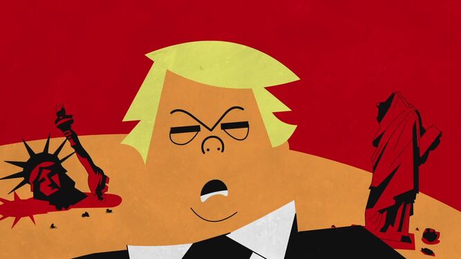 Una ilustración del documental '¿Está loco Donald Trump?'