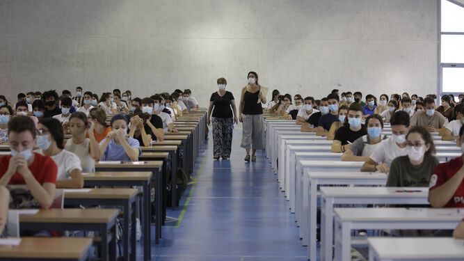 Exámenes de Selectividad en la Universidad Pablo de Olavide, el pasado año.