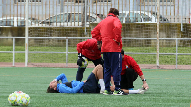 Rodri, en La Granja cuando sufrió la primera lesión de rodilla esta temporada.