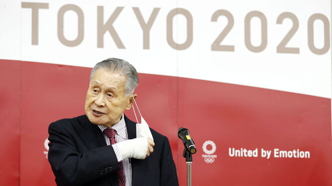 El presidente del comité de Tokio 2020 , Yoshiro Mori