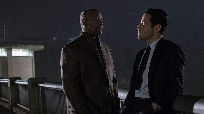 Denzel Washington y Rami Malek en una imagen del filme.