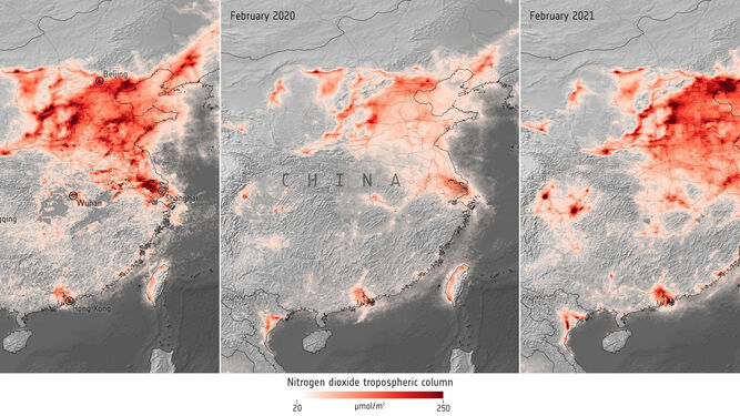 La contaminación atmosférica alcanza en China los niveles previos a la pandemia