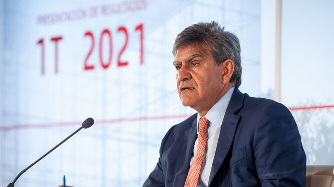 José Antonio Álvarez, consejero delegado del Banco de Santander, durante la presentación de resultados.