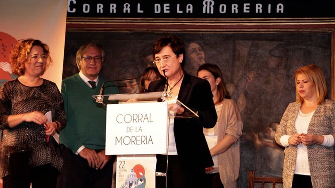 La presidenta de Akanz Partners, en un acto celebrado por el Ayuntamiento en Madrid en 2018 cuando era delegada de la Junta en la capital.