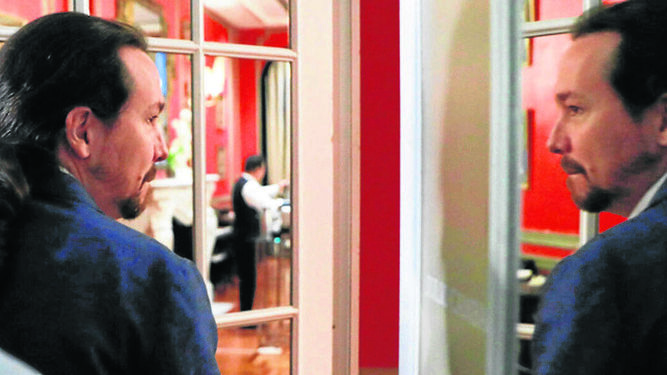 Pablo Iglesias, en un hotel de Madrid durante un acto de la reciente campaña electoral.