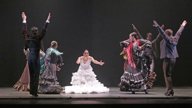 Úrsula López, durante la coreografía que José Antonio homenajeó a Carmen Amaya.