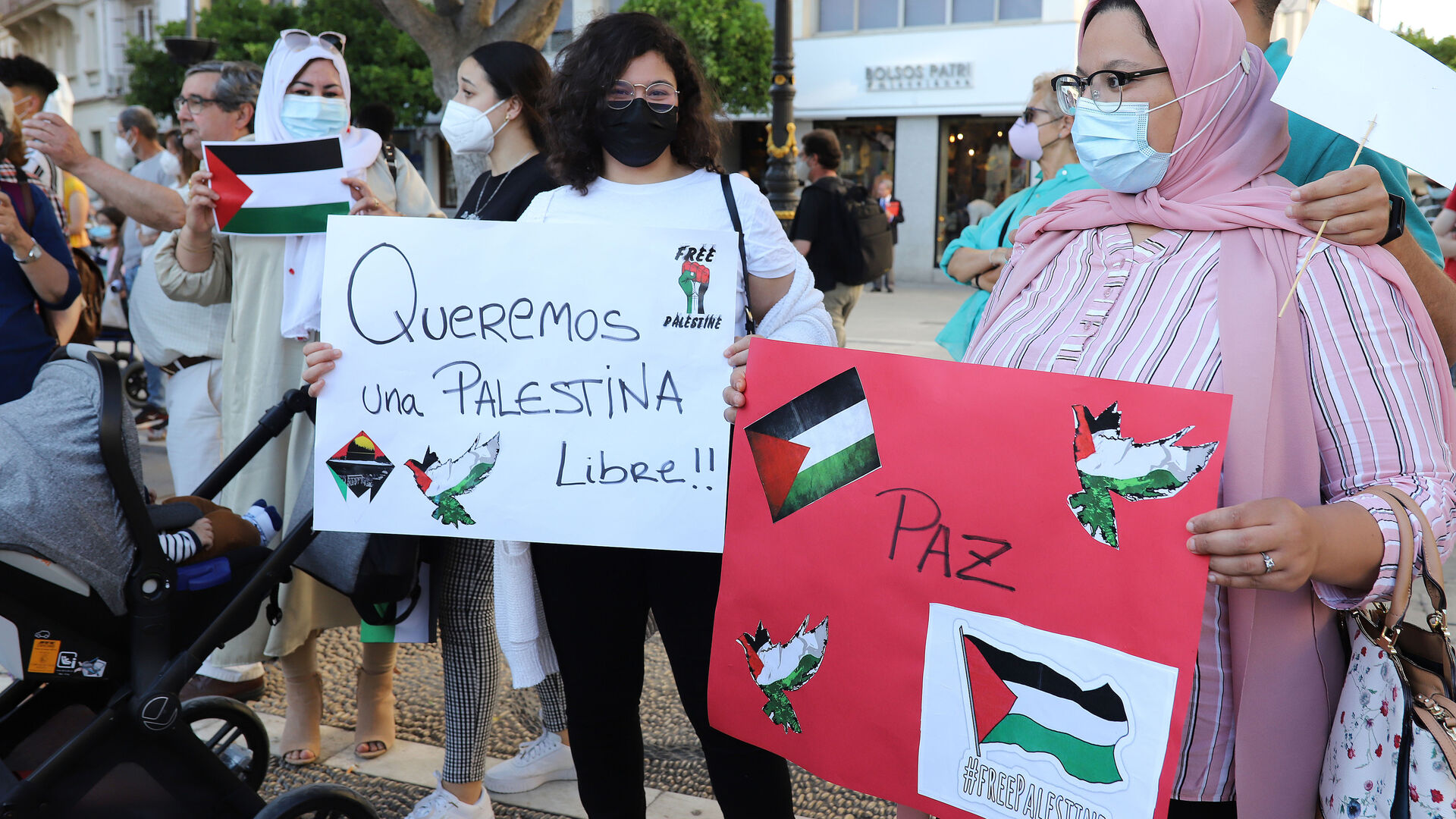 Im&aacute;genes de la concentraci&oacute;n de apoyo al pueblo palestino en Jerez