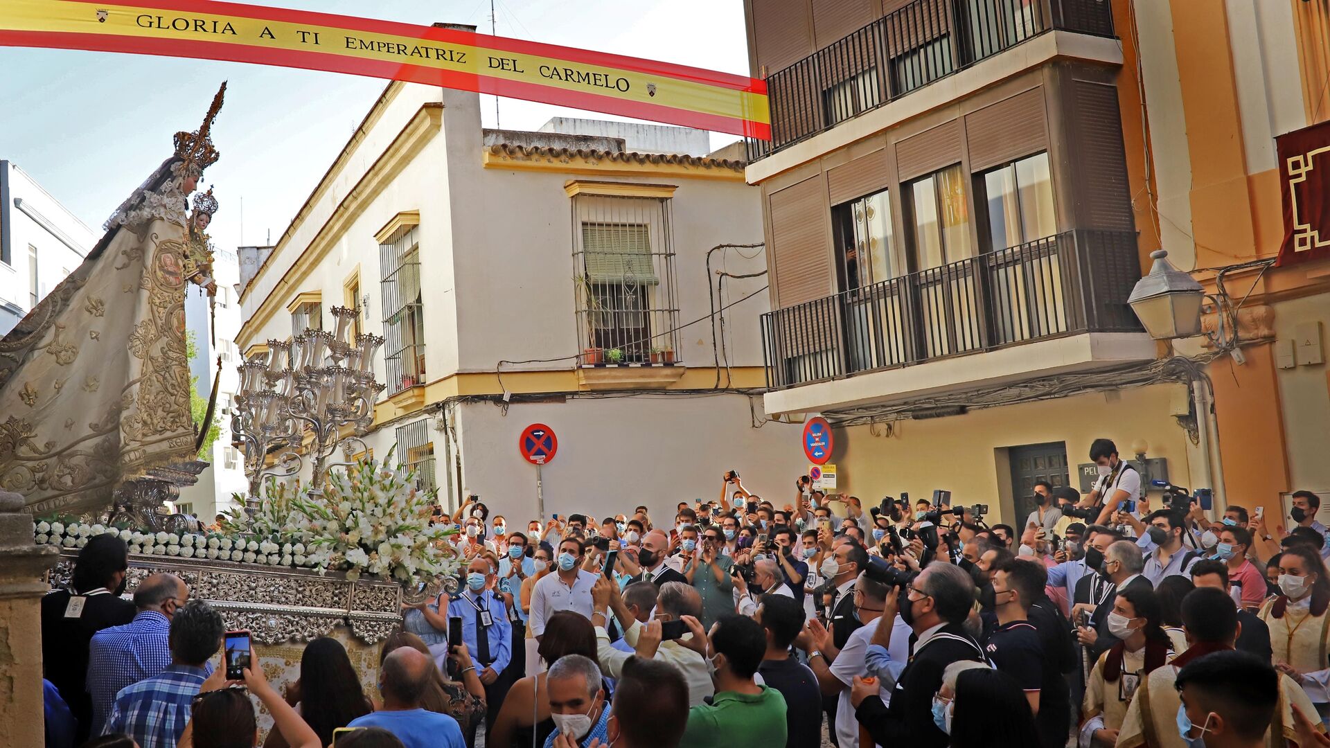 Procesi&oacute;n de la Virgen del Carmen en Jerez