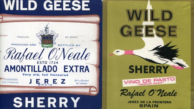 Etiquetas Wilde Geese de las bodegas O'Neale.