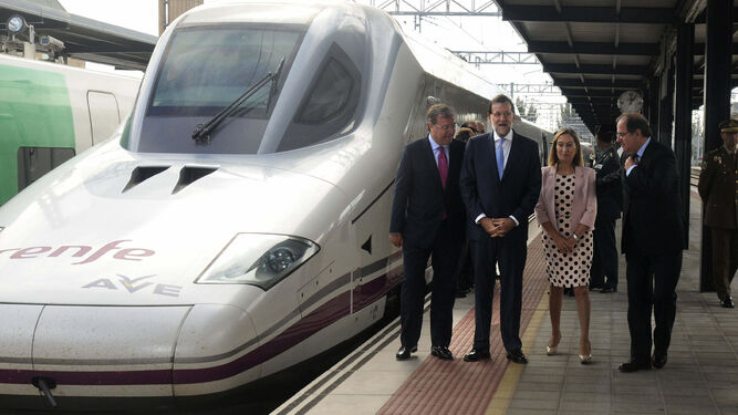 Imagen de archivo de la inauguración de la línea de Alta Velocidad que enlaza Valladolid, Palencia  y León.
