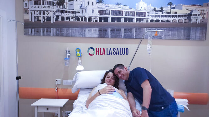 Un recién nacido en el Hospital La Salud de Cádiz el pasado abril.