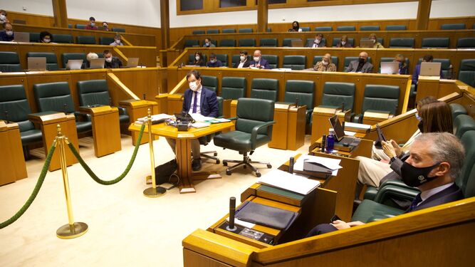El pleno del Parlamento Vasco en el debate de este jueves.
