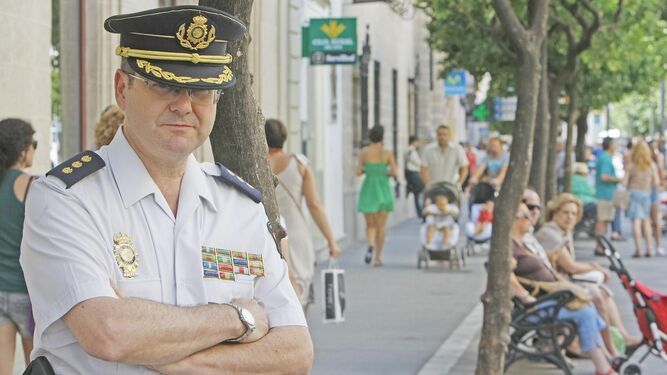 Andrés Garrido, nuevo jefe superior de la Policía de Andalucía Occidental, en su etapa en Jerez.