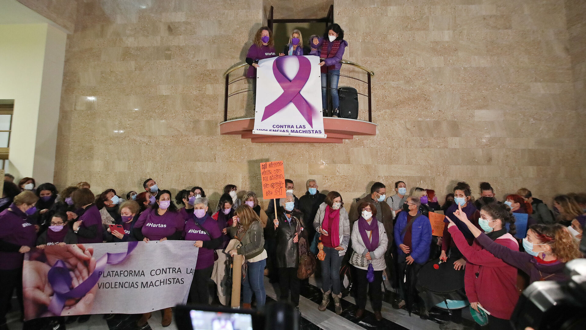 Manifestaci&oacute;n en contra de la violencia machista en Jerez