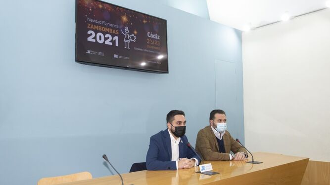 Presentación del programa Zambombas 2021, con Antonio González Mellado y Nicolás Sosa.