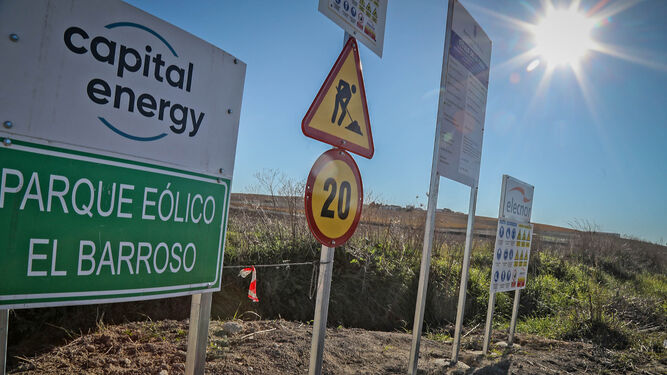 Una imagen del parque eólico El Barroso.