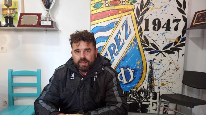 Juan Pedro Ramos, en la sede del club en La Granja.