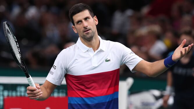 Novak Djokovic durante un partido