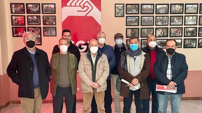Miembros del nuevo Sindicato de Oficios Varios de CGT en Jerez.