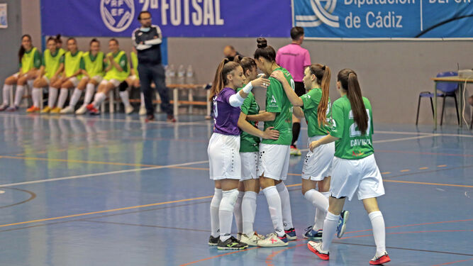 Las jugadoras del Guada FSF celebran un gol en uno de sus partidos como local.