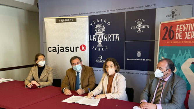 CajaSur renueva su convenio de colaboración con el Festival de Jerez para la edición del presente año