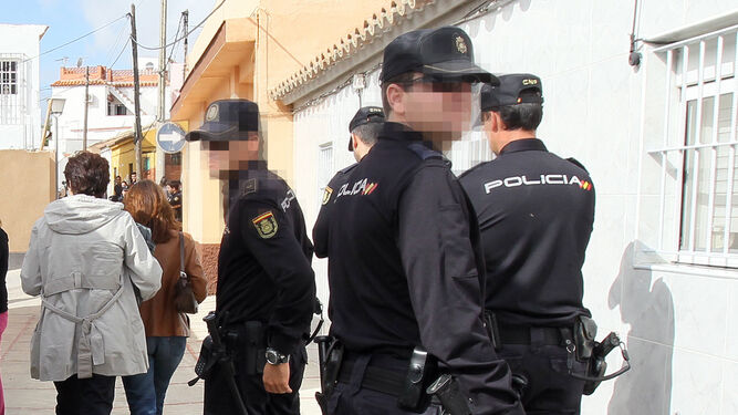 Imagen de un desahucio realizado en Jerez hace unos años.